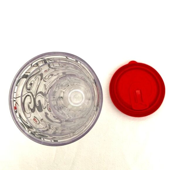 Tervis Tumbler & Red Lid. Black Swirl Red Berry Swirlwind 24 oz - Picture 5 of 5
